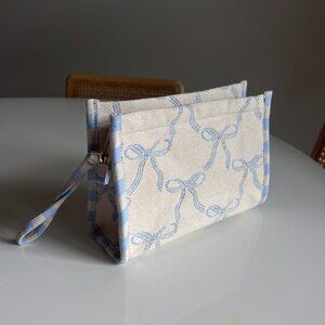 Anthropologie SHIRALEAH BELLA BOWS COSMETIC BAG